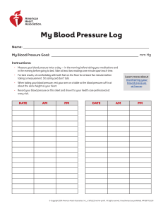My Blood Pressure Log | American Heart Association Health Tracker