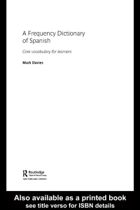 Diccionario de frecuencia del espa&ntilde;ol: vocabulario b&aacute;sico para estudiantes