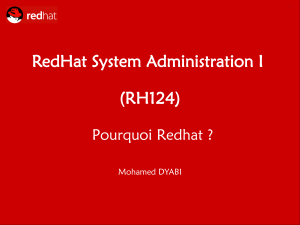 Pr&eacute;sentation : Red Hat System Administration I (RH124)