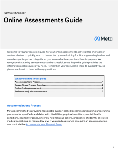 Meta Software Engineer Online Assessments Guide: Prep & Tips