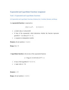 Exponential & Logarithmic Functions: Assignment, Properties & Growth
