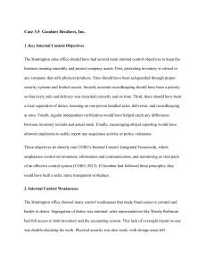 Goodner Brothers Internal Control Case Study: Fraud & Weaknesses Analysis