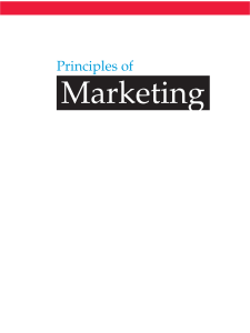 Principles of Marketing: Creating Customer Value & Relationships