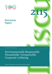 Green Households, Corporate Lobbying & Auto Innovation: DIW Berlin Paper