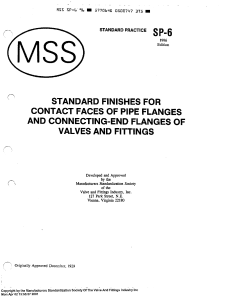 Pipe Flange Finish Standards: MSS SP-6 Guide