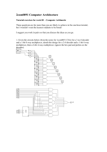 Computer Architecture: Arithmetic Tutorial Exercises