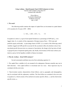 Arellano-Bond GMM Estimators in Stata Tutorial