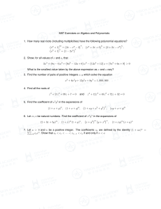 Algebra and Polynomial Exercises
