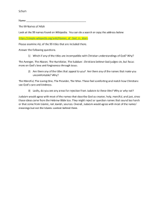 99 Names of Allah: Comparative Religious Perspectives