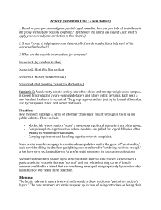 Group Dynamics Activity: Scenarios & Interventions