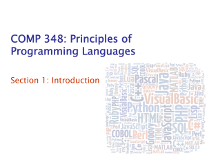 Programming Language Principles: Introduction & Evaluation