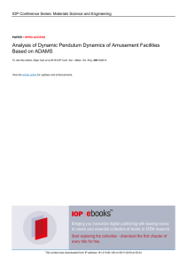 Dynamic Pendulum Dynamics Analysis Using ADAMS