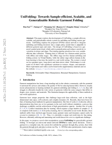 UniFolding: Sample-Efficient Robotic Garment Folding with UFONet
