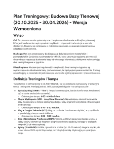 plan biegowy