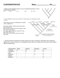 Cladogram Practice Worksheet: Understanding Evolutionary Relationships