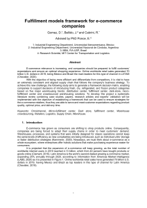 E-commerce Fulfillment Models Framework: Supply Chain & Logistics