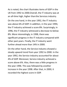 UK GDP Trends: IT vs. Services Industry (1992-2000) Analysis