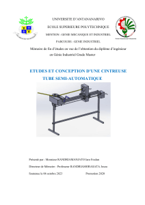 Th&egrave;se : Conception d'une cintreuse tube semi-automatique