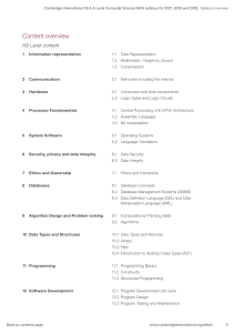 Cambridge AS & A Level Computer Science 9618 Syllabus 2027-2029
