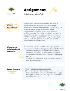 BAAS 4100 ePortfolio Assignment: Build Your Digital Portfolio