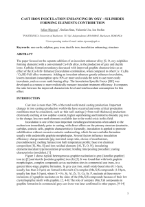 Cast Iron Inoculation: Oxy-Sulphides for Enhanced Graphite Structure