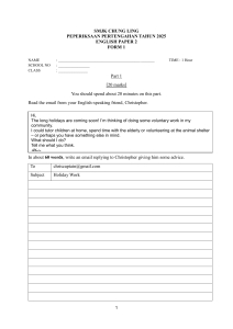 SMJK Chung Ling Form 1 English Paper 2 Mid-Year Exam 2025