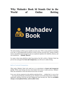 Mahadev Book - Mahadev Book ID | Mahadev Book Official