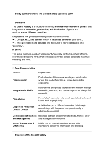 Global Factory Model Summary