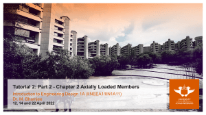 Axially Loaded Members Tutorial: Engineering Design