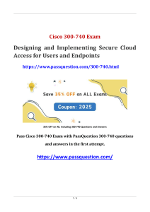 Cisco 300-740 Exam Questions: Secure Cloud Access