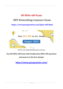 HP HPE6-A89 Exam Questions | HPE Networking Comware