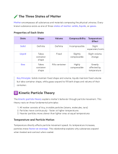 States of Matter & Kinetic Theory: Properties & Principles