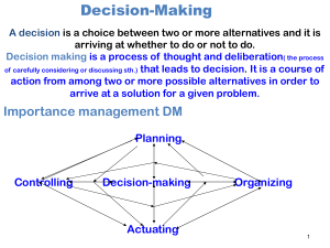 Decision-Making in Management: Process, Factors, & DSS