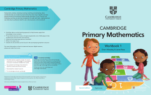 Cambridge Primary Mathematics Workbook 1