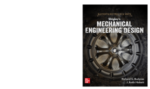 Shigley's Mechanical Engineering Design 11th Ed