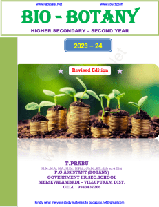 Bio-Botany Higher Secondary Second Year Study Guide 2023-24