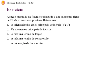 Exerc&iacute;cio de Mec&acirc;nica dos S&oacute;lidos: Eixos Principais & Tens&otilde;es