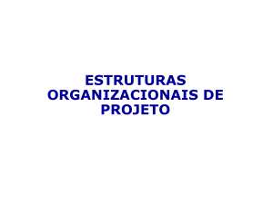 Estruturas Organizacionais de Projeto