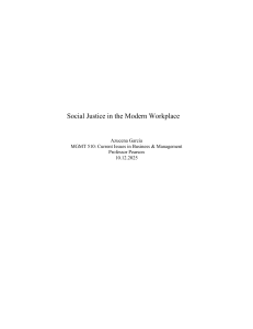 Social Justice in the Modern Workplace: DEI, Equity & Challenges