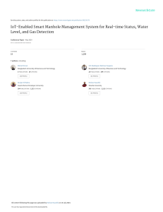 IoT Smart Manhole Management: Real-time Status, Water Level & Gas Detection