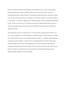 Success in Chemistry 100: Essential Study Tips & Core Concepts