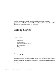Tonal Balance Control 2 User Guide: Mix & Master Audio Frequencies