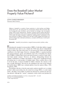 Does Baseball Labor Market Value Pitchers? An Economic Analysis