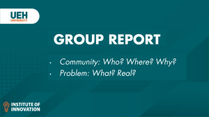 Design Thinking: Empathize & Define - Group Report (UEH University)