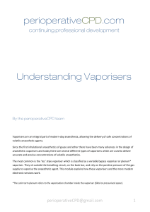 Understanding Anaesthetic Vaporisers: Principles, Types & Safety Features