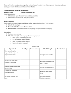 Journalism Lead Lab: Edit & Elevate Article Introductions