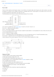 PLL IC 565 Tutorial: Features, Design & Applications