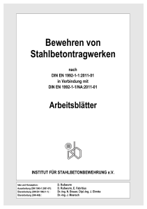 Bewehren von Stahlbetontragwerken nach DIN EN 1992-1-1: Arbeitsbl&auml;tter
