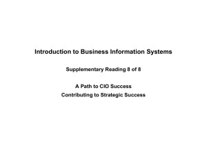 Business Information Systems & CIO Success Presentation