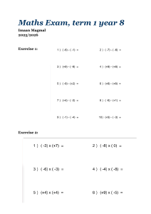 Year 8 Maths Exam: Algebra, Equations, and Mental Math